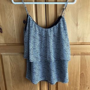 Patterned Camisole- Black & White Dots